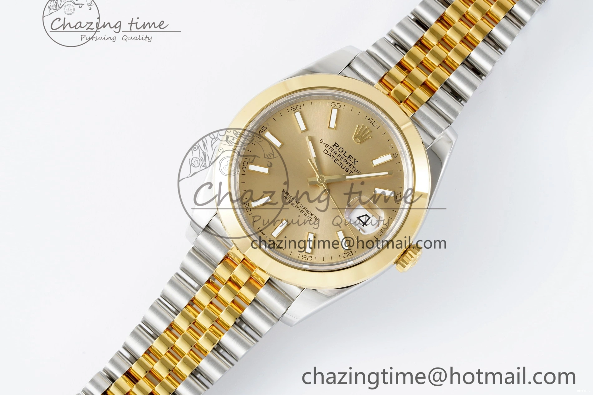 MiroTime 0124 Breathable DateJust 41 SS YG Polished Bezel KING 1:1 Best Edition 904L Steel YG Dial on Jubilee Bracelet VR 2221